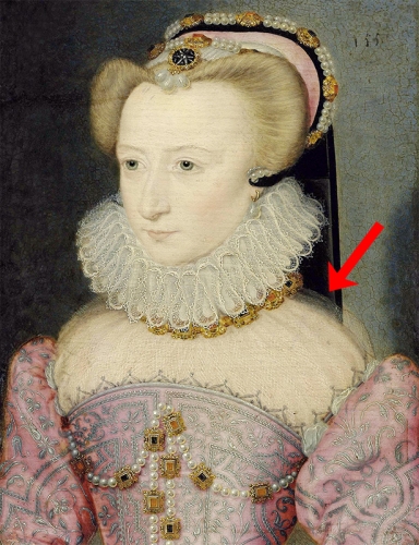 1550s - Portrait of a Lady by Jean Decourt via Wikimedia Commons