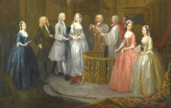 The Wedding of Stephen Beckingham and Mary Cox by William Hogarth, 1729, Metropolitan Museum of Art