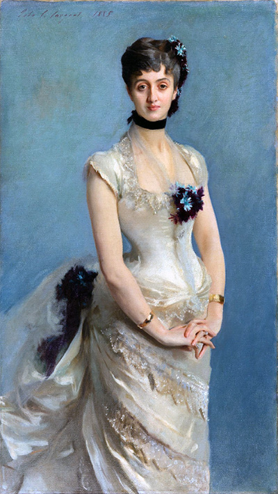 1885 - portrait of Madame Paul Poirson by John Singer Sargent at the Detroit Institute of Arts
