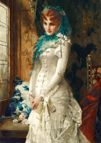1880s - Portrait of Young Lady by Conrad Kiesel