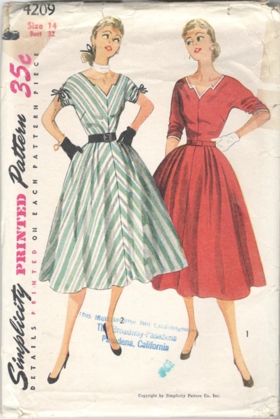 1950s Simplicity pattern