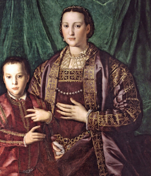 1549 - Eleonora di Toledo with her son Francesco by Agnolo Bronzino