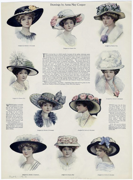 1910 - fashion plate from Ladies Home Journal at New York Public Library Digital Collections