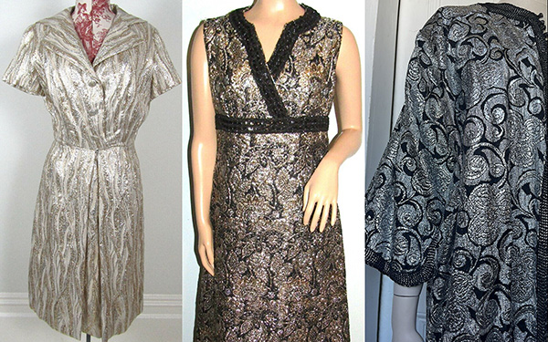 1960s metallic brocade dresses from eBay
