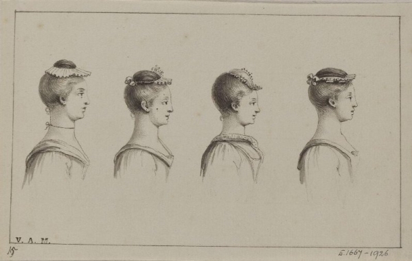 1725-26, Bernard Lens, The Exact Dress of the Head, Victoria & Albert Museum