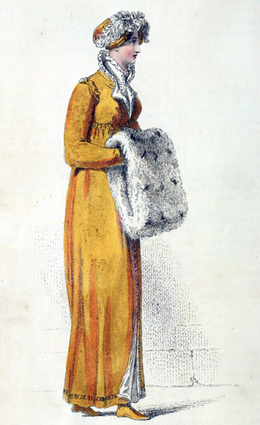 1814 - Promenade dress from Ackermann's fashion plates