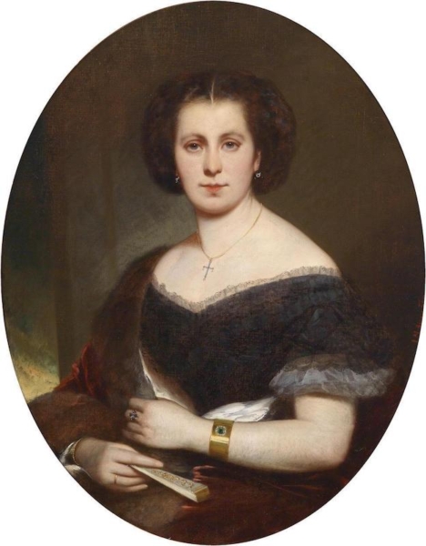 Portrait of a Countess Esterhazy by Joseph Matthäus Aigner, 1860, Palais Dorotheum, Vienna