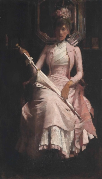 Rose Pink by Sir James Jebusa Shannon, c. 1888, via Tumblr